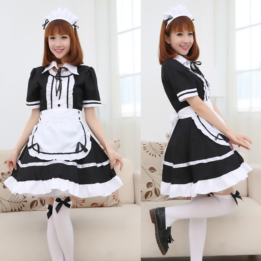 【貓冠良品】日系少女❤黑白女僕裝咖啡餐廳演出制服套裝🌟Cosplay角色扮演(S/M/L/XL)