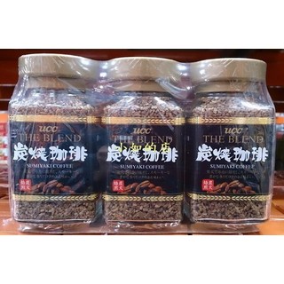 【小如的店】COSTCO好市多代購~日本 UCC 炭燒即溶咖啡-研磨原味(90g*3瓶)玻璃瓶 74851
