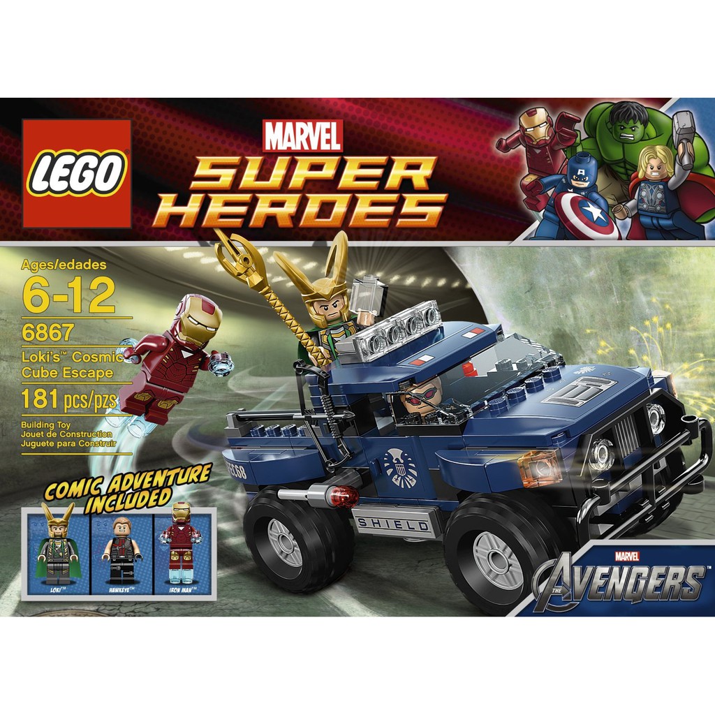 LEGO 絕版樂高 6867  super heroes超級英雄  鋼鐵人洛基 鷹眼