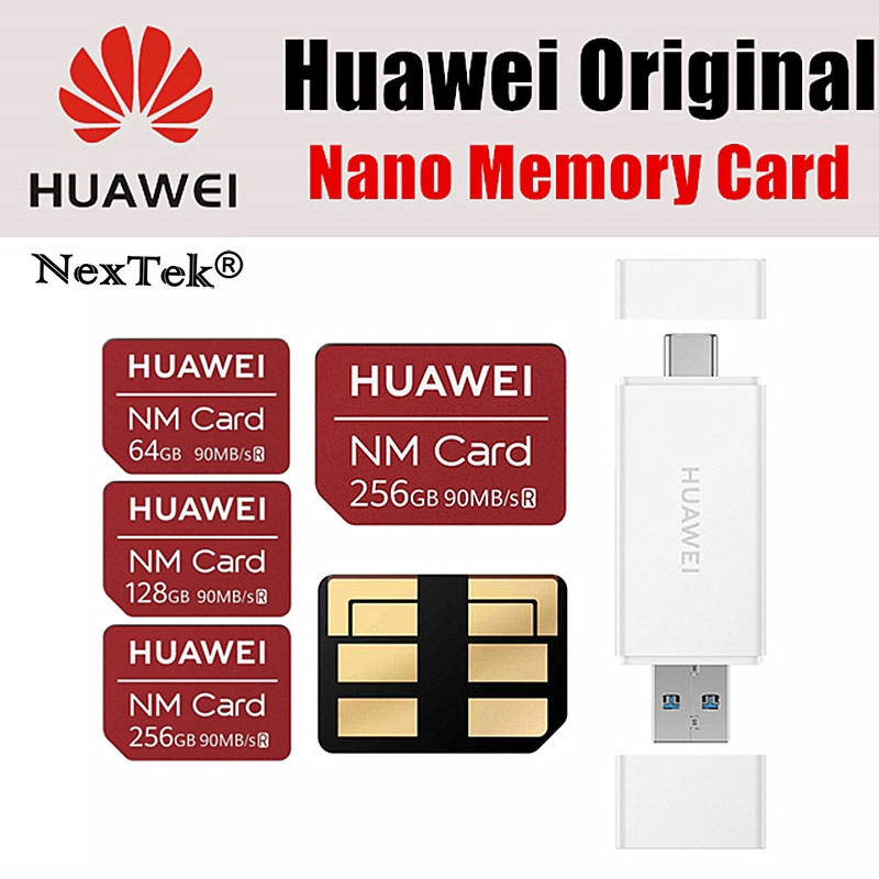 HUAWEI 原廠 華為NM卡存儲卡內存卡90MB/s 64GB/128GB/256GB二合一讀卡器