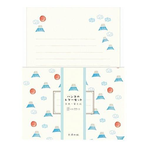 日本 Wa-Life Hanko's 信封信紙組/ A5/ 富士山 eslite誠品