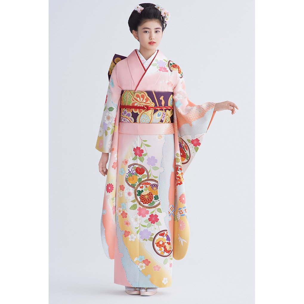 12日本和服正裝女和風大振袖傳統160衣長抗皺免熨燙套裝 蝦皮購物