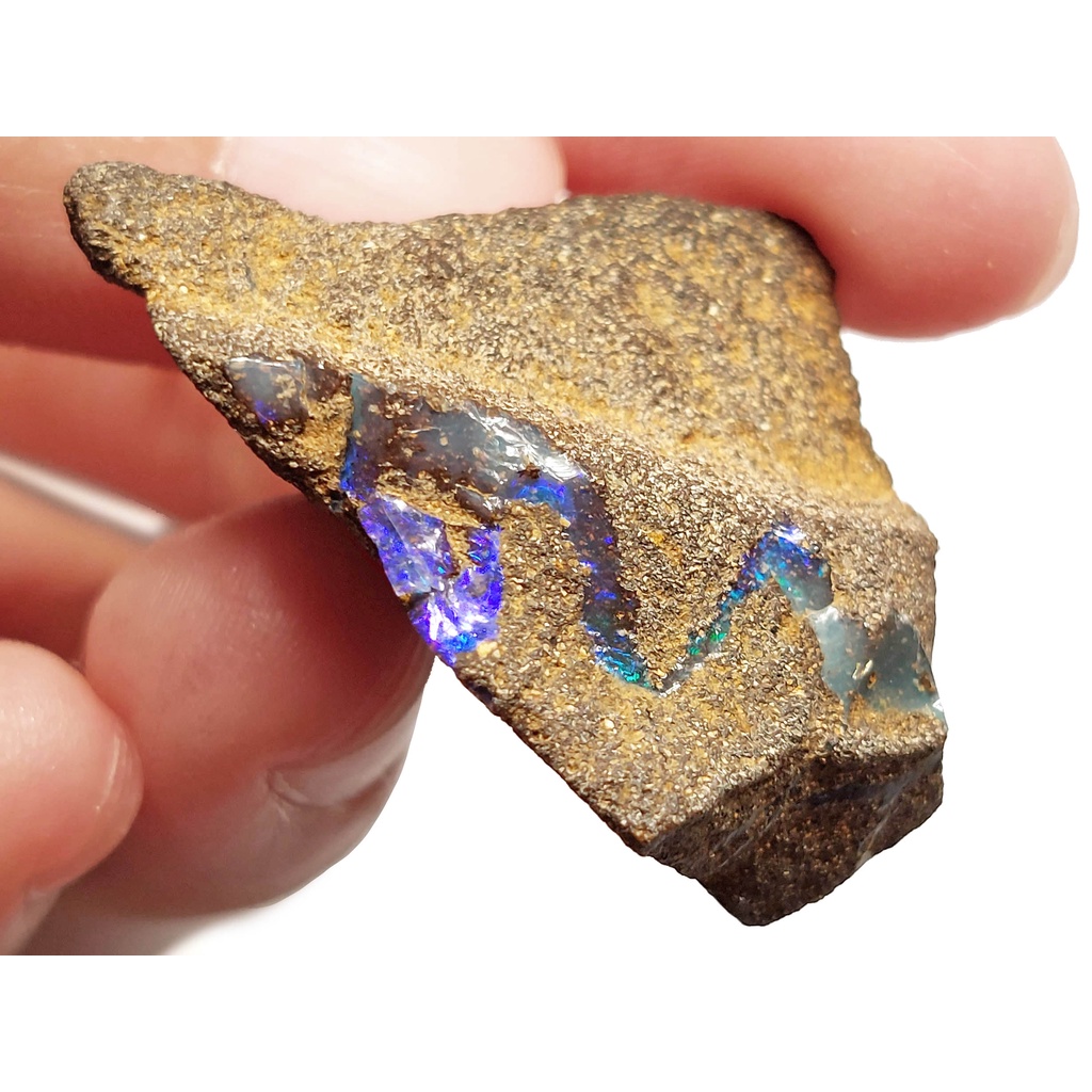 ***原礦屋*** 頂級歐泊(Opal)！絕美封礦珍藏！A級澳洲珍稀礫背蛋白石原礦8.83g (帶沉積母岩)！(靈修)