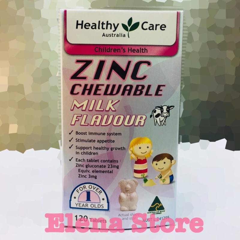 《澳洲熱賣現貨》Healthy Care Zinc Milk Flavour 兒童牛奶鋅片（120片）