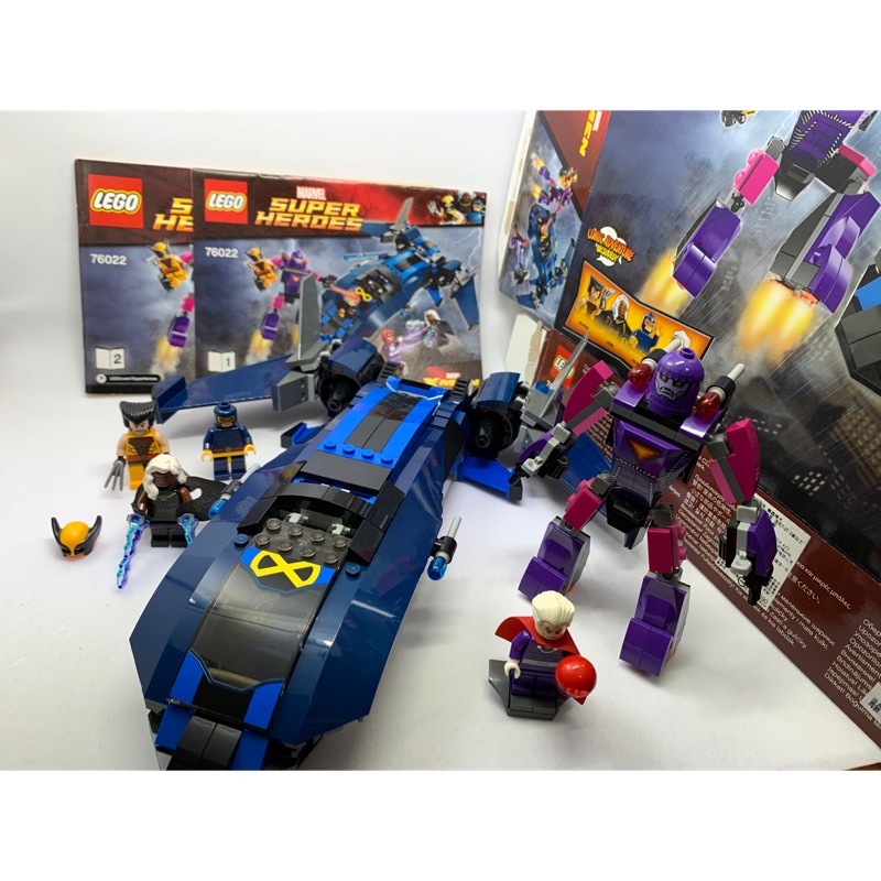 樂高 LEGO漫威 marvel 76022 X戰警對決哨兵 X-Men 金鋼狼 萬磁王 暴風女 獨眼龍 二手已組附書盒