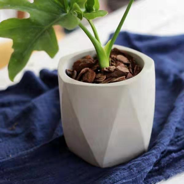 DLY幾何多邊形花盆混凝土矽膠模具  創意綠植多肉水泥盆栽模具桌面小花盆擺件
