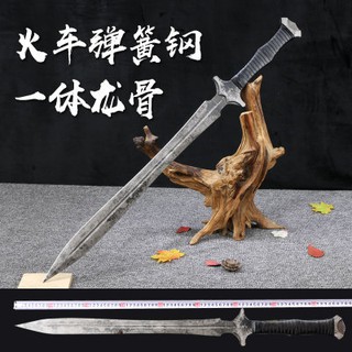 熱銷現貨龙泉市户外防身车载刀具一体锰钢手工镇宅收藏品冷兵器长刀未开刃 蝦皮購物