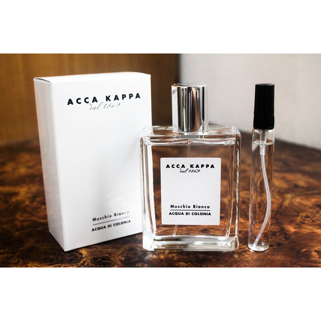 享香 Acca Kappa 白麝香中性古龍水white Moss 5ml 10ml 試香分裝香水試管 蝦皮購物