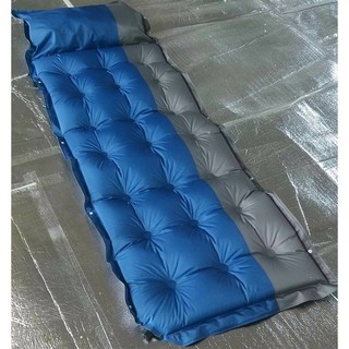 單人加大自動充氣墊-枕頭也能自動充氣 ($)(6)(9)(9) 床身不需要打氣,裡頭是記憶軟墊,只要鬆開氣嘴讓空氣跑入,