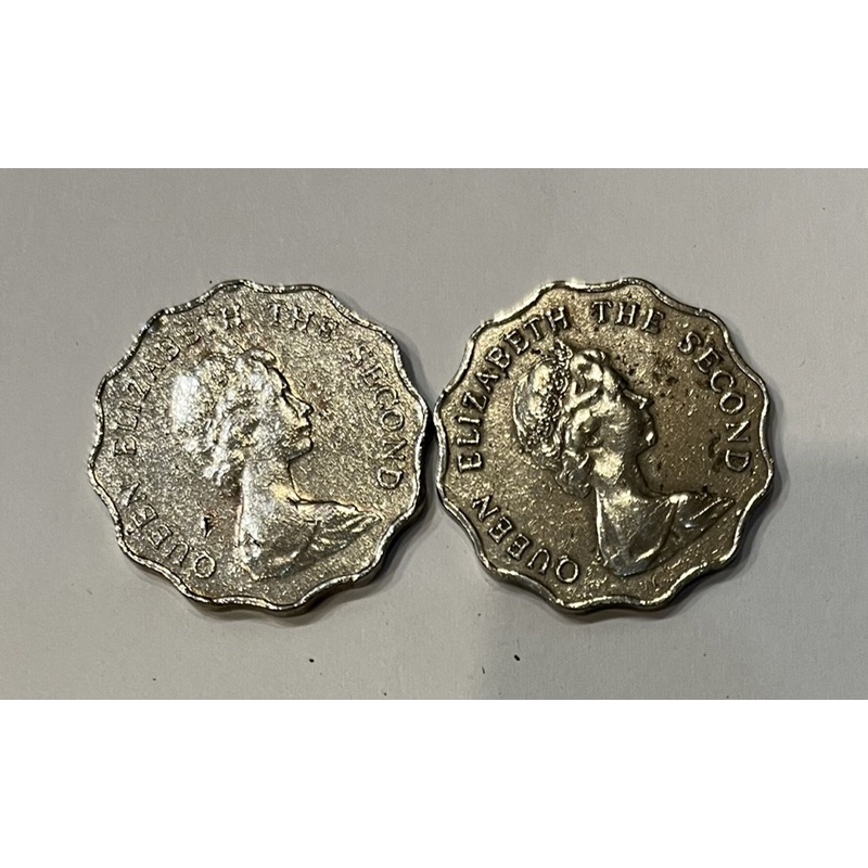 香港硬幣女王頭像2元1975年1980年品相優稀少，二手特價