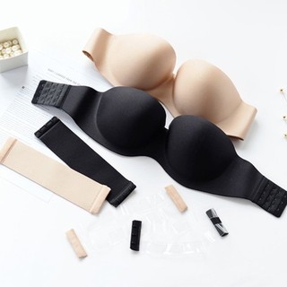 ZUCA”S - 隱形胸罩 無肩帶爆乳隱形無痕內衣bra【PP- 8836】附透明肩帶