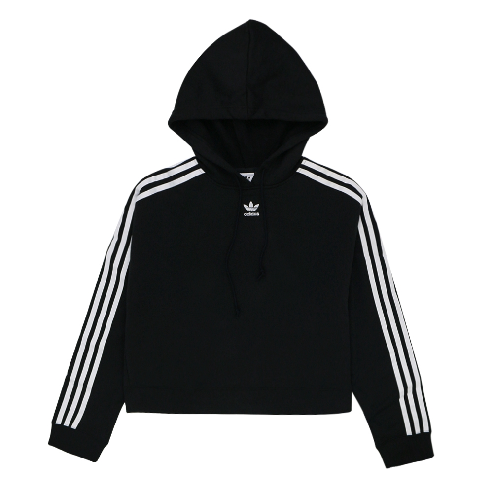 ADIDAS CROPPED HOODIE 女連帽上衣CY4766 黑| 蝦皮購物