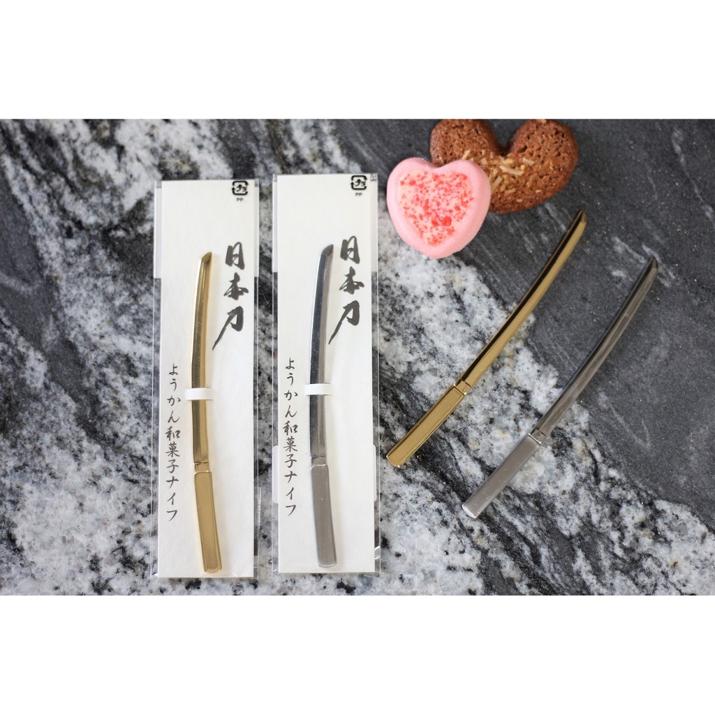 【MY;Collection】現貨*銀* 日本製 武士刀造型點心刀 日本 日本刀系列 不鏽鋼 和菓子 刀 餐具