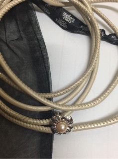 Endless純銀限量珍珠花朵+珍珠白羊皮繩 JLo代言限量款 可當手環或項鍊 珍妮佛羅培茲