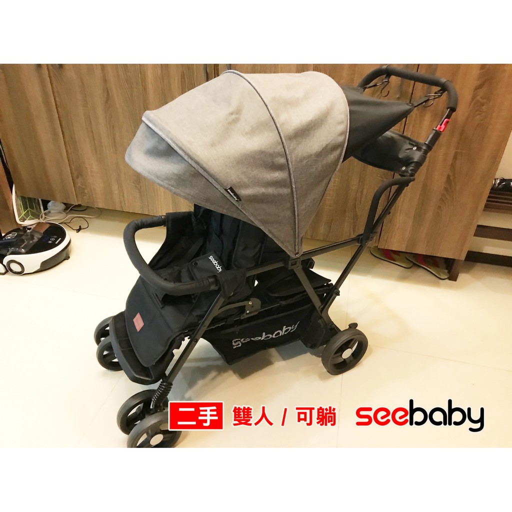 聖得貝Seebaby 雙人推車（二手）9成9新