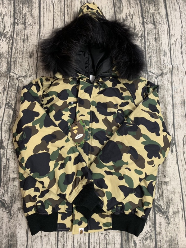 A BATHING APE 1ST CAMO N-2B DOWN JACKET-
