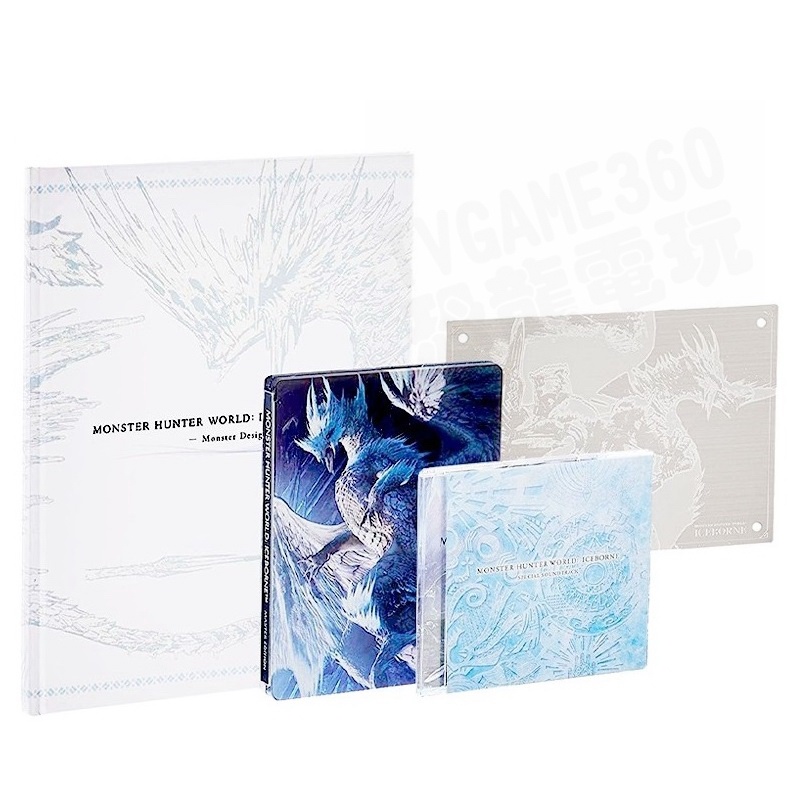 PS4 魔物獵人 世界 冰原 ICEBORNE MONSTER HUNTER WORLD 鐵盒 鐵牌 畫冊 原聲帶CD
