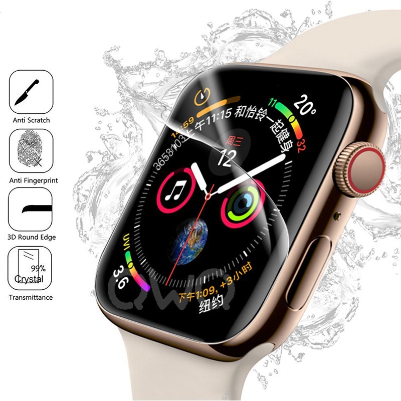 適用於apple Watch Series 9 8 7 Ultra SE 6 5 4 3 2 1 iwatch透明膜蓋4