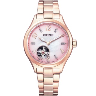 CITIZEN星辰 LADY'S 機械錶 PC1005-87X 漸層粉 34MM