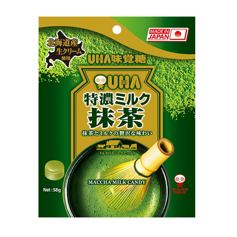 日本 UHA 味覺糖 特濃牛奶糖 抹茶味  58g