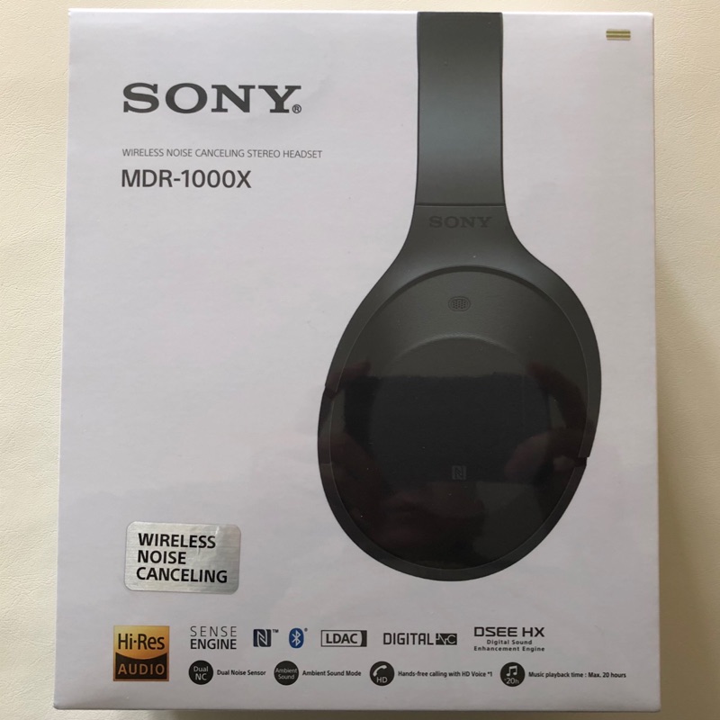 台灣索尼公司貨，Sony MDR-1000X，高階藍牙降噪耳機，2017/06