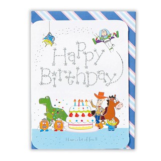 【莫莫日貨】全新 日本進口 正版 Hallmark 迪士尼 玩具總動員 三眼怪 立體刺繡 生日卡 卡片 56338