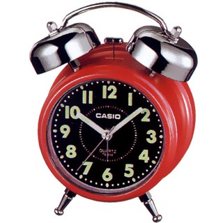 【CASIO】復古桌上型鬧鐘-紅X黑面(TQ-362-4A)正版宏崑公司貨