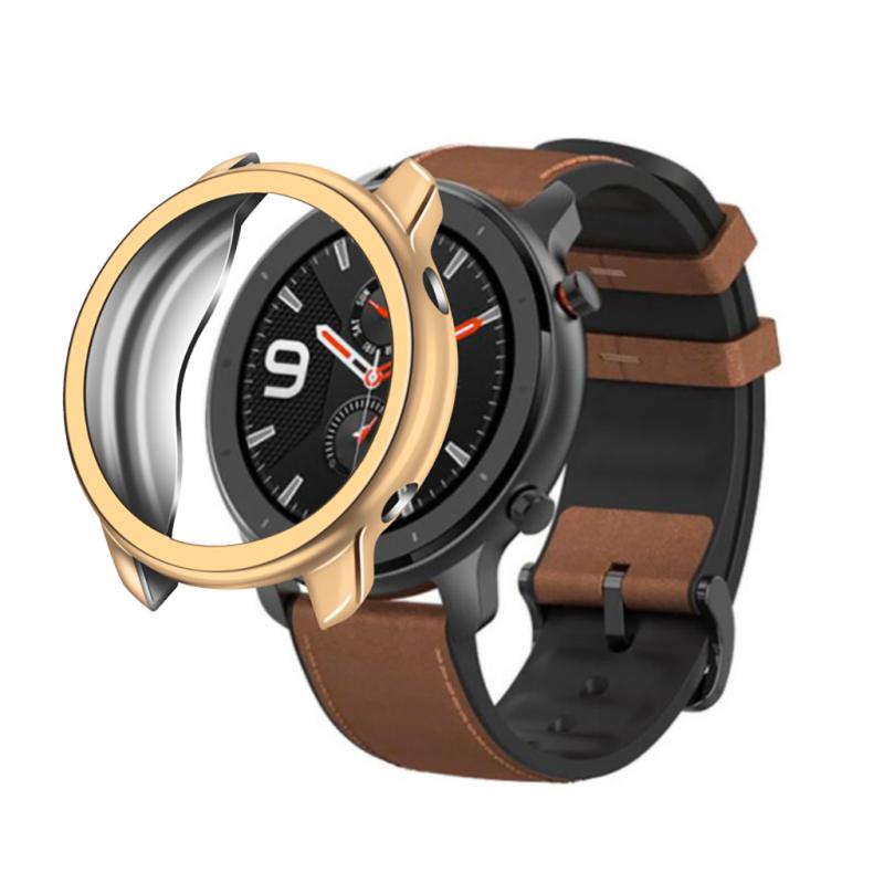 潮殼 5片玻璃貼 GTR 華米 Amazfit GTR 42mm / 47mm 電鍍TPU 防摔軟殼 保護套 保護軟膜