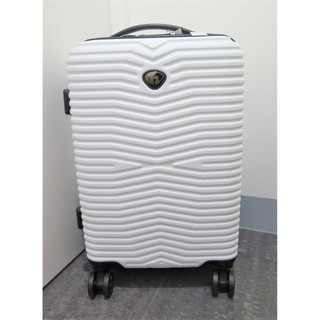 [小鄉衣櫃]全新現貨-20吋硬殼波浪造型行李箱-白
