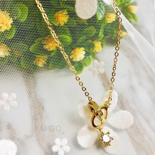 MIGO♥正韓 項鍊 短鍊 螺絲亮鑽設計 金色/玫瑰金 可調整長度