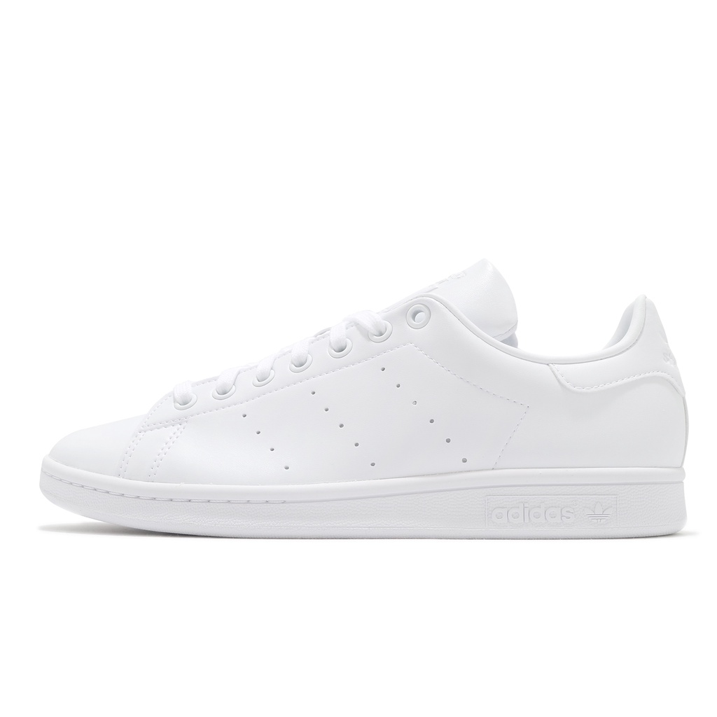 adidas 休閒鞋 Stan Smith 白 全白 男鞋 皮革 小白鞋 再生材質製成 運動鞋 【ACS】 FX5500