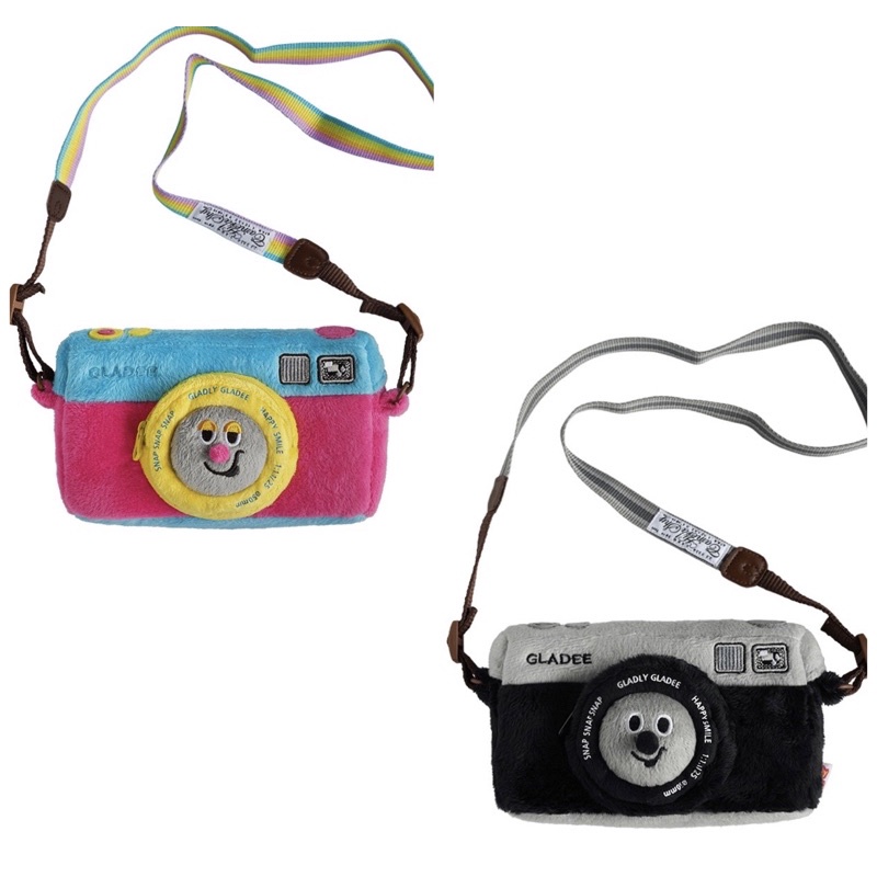 日本 🇯🇵 GLADEE 5.5吋相機造型包 📷 📷 📷 黑色 彩色 側背包 肩背包 小物包 零錢包 手機包