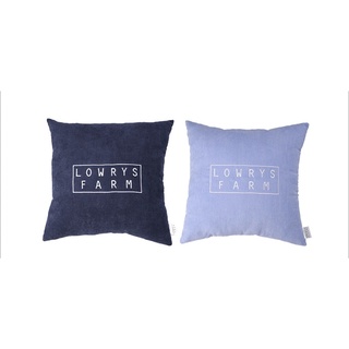 【LOWRYS FARM】湛藍色彩燈芯絨抱枕 2入組