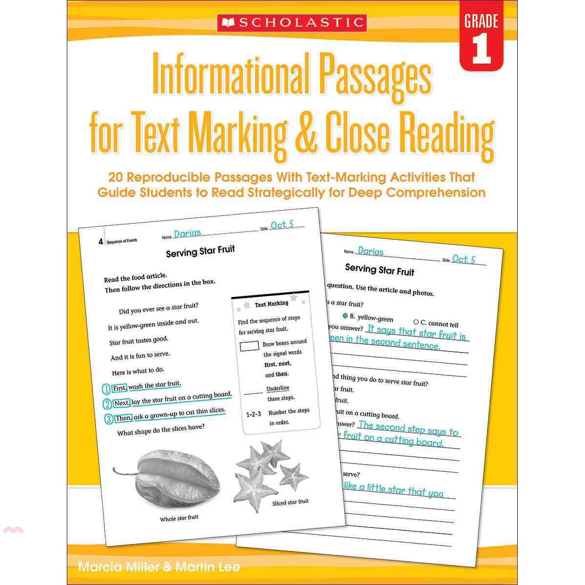 Informational Passages for Text Marking & Close Reading, Grade 1