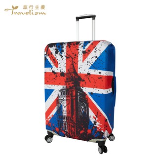 【箱衣WAY-免運】[Travelism-潮流系列] 英倫風格 L號M號 行李箱套旅行箱登機箱防塵套創意箱套