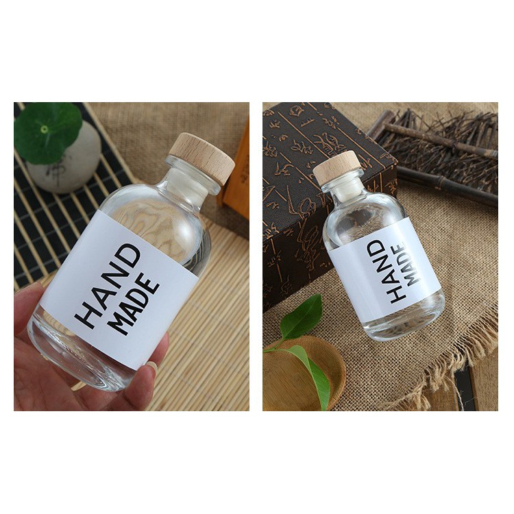 🌸質感好物🌸100ml 250ml透明圓形橡木塞玻璃瓶 僅售瓶身不含貼紙