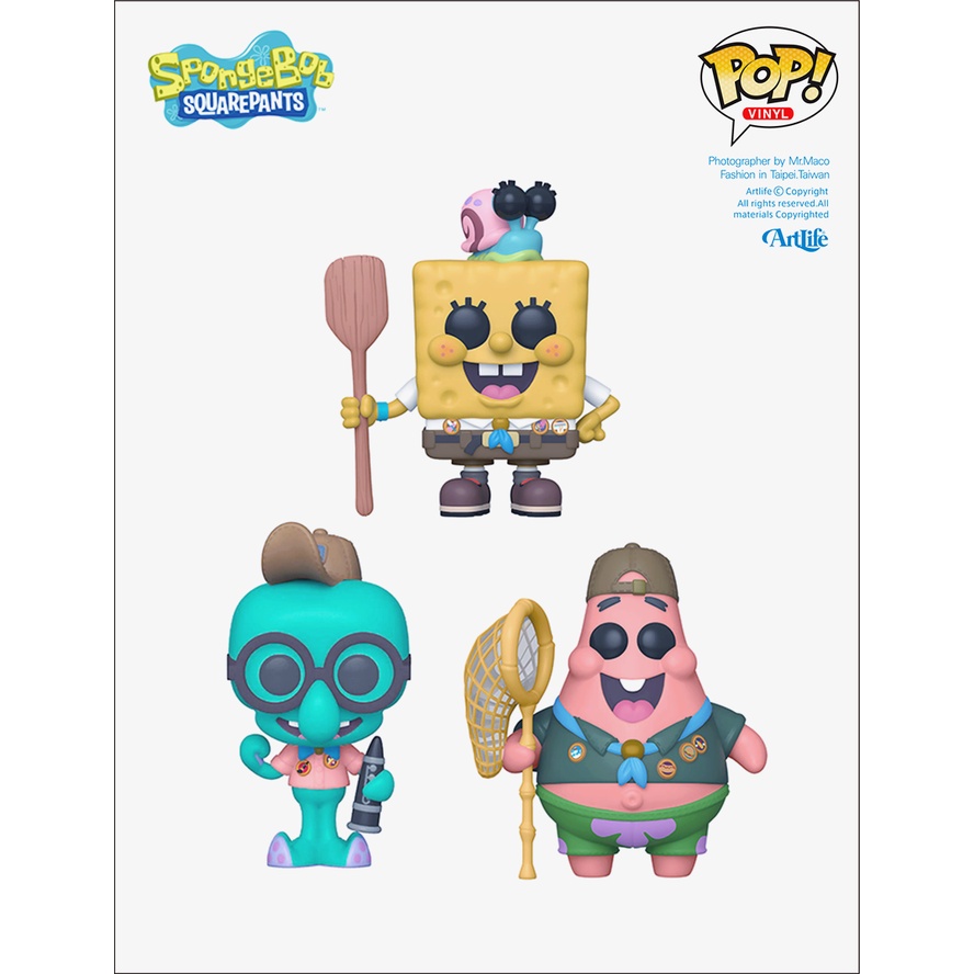 Artlife ㊁ FUNKO Pop Animation SpongeBob 海綿寶寶 派大星 章魚哥 全3種