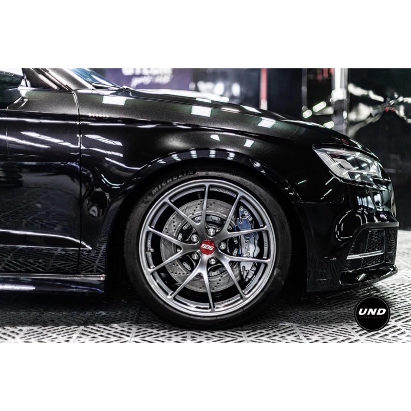晟信 奧迪Audi S3適用 鍛造卡鉗 煞車升級 浮動碟盤 金屬油管 專用轉接座 競技來令片