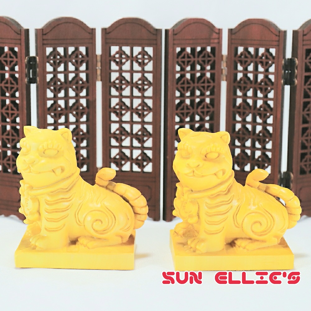 神明公仔／模擬廟會／Q版公仔／虎爺／木頭虎爺／6公分／擺飾／裝飾品【陽光愛麗】