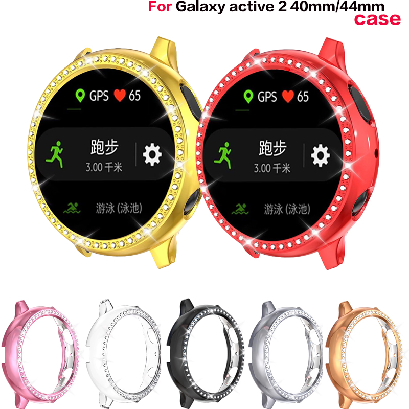 鑲有鑽石的錶框錶殼 40/44 m。 適用於 Galaxy Watch Active 2