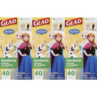 GLAD Disney冰雪奇緣三明治食物實用分裝夾鏈帶小包塑膠袋盒包