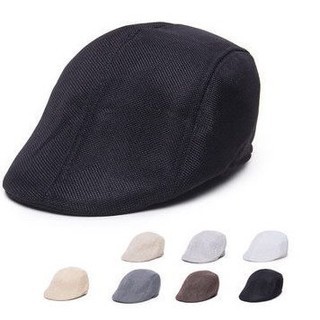 🍊時尚🍊基本款 素色網眼面料 透氣舒適 鴨舌帽小偷帽 報童帽 八角帽 貝雷帽 K511