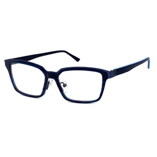 光學眼鏡 知名眼鏡行 (回饋價) - 薄鋼鏡框+複合材質光學鏡框 質感藍雙色系列 15248光學鏡框 (複合材質/全框)