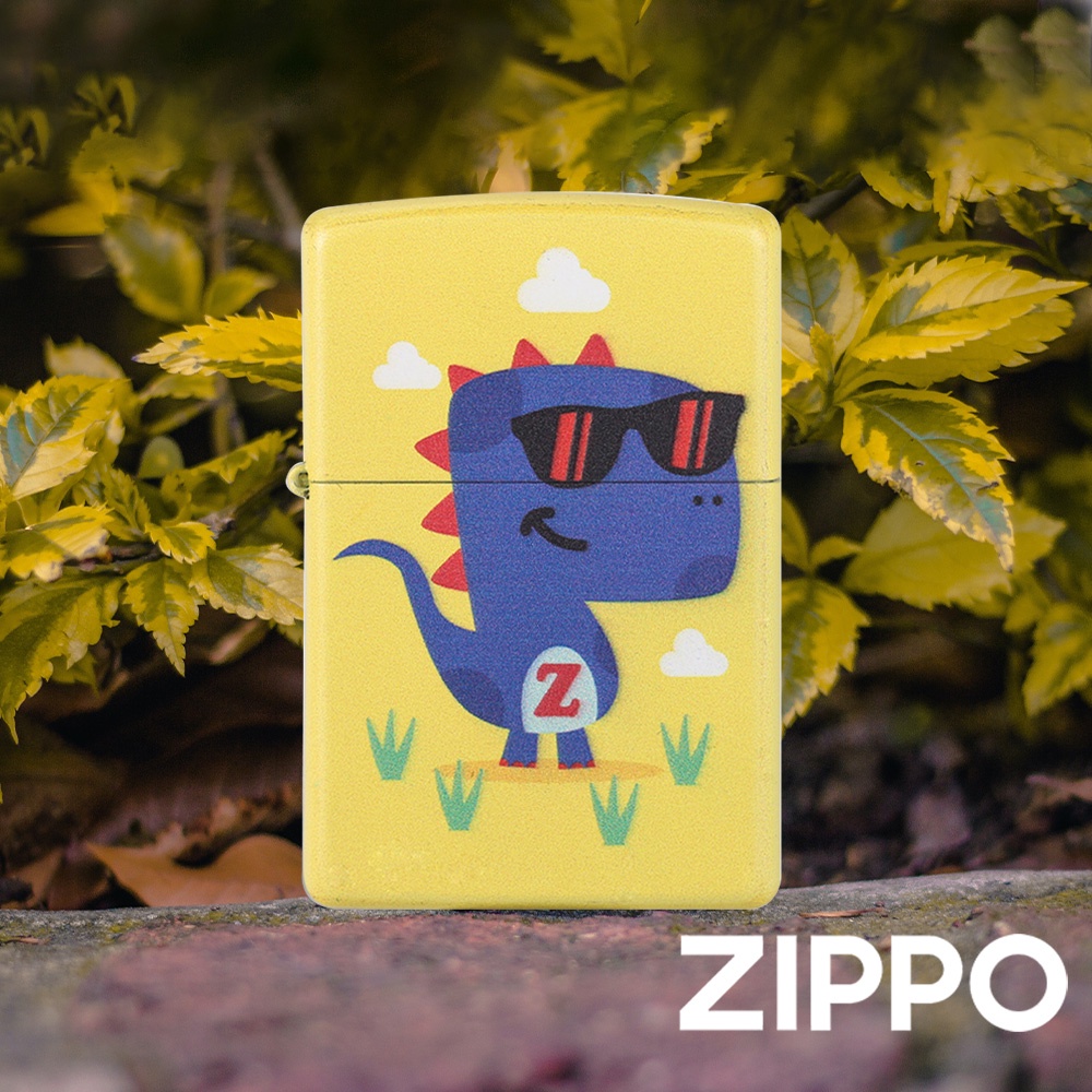 ZIPPO 小恐龍系列-黃色防風打火機 特別設計 現貨 限量 禮物 送禮 客製化 終身保固