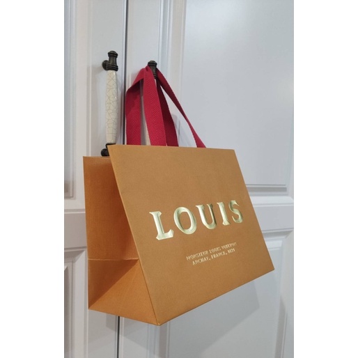 《💖絕對正品》LOUIS VUITTON LV 全新 橘色 2021年聖誕節限定 紙袋 提袋 禮物袋