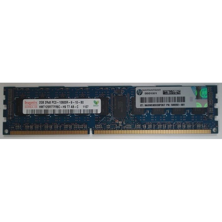 HP 2G PC3-10600R DDR3-1333 (ECC+REG) 伺服器專用