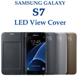 賠本出清【東訊公司貨-LED】三星 Samsung Galaxy S7 G930FD 原廠皮套/皮革翻頁式智能保護套