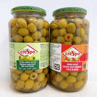 [ 舌尖上的美味 ] Crespo 瑰寶去籽綠橄欖/紅心橄欖 去子綠橄欖青橄欖 GREEN OLIVES 907克/罐㊣