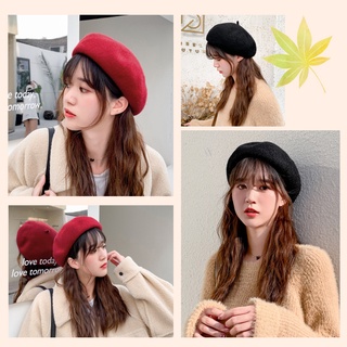 台灣公司貨 加厚立體 羊毛呢貝蕾帽 畫家帽 復古英倫 貝蕾帽 蓓蕾帽 貝雷帽 毛帽 女帽 帽子💗TEMPO GIRL