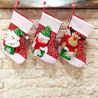 聖誕襪 鹿聖誕襪 雪人聖誕襪 老公公聖誕襪 台中出貨 聖誕館 【現貨】